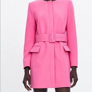 Zara Pink Coat Or Dress small NWT